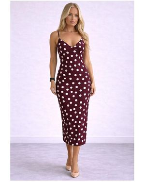 Kebello Robes midi Robe F, Marron - Violet