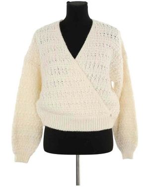 Des Petits Hauts Gilet Pull beige - Blanc