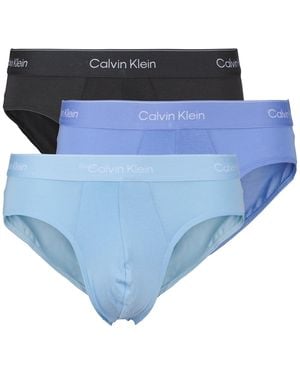 Calvin Klein Slip Hip Brief 3Pk - Blu