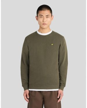 Lyle & Scott Sweat-Shirt Ml424Vog Crew Neck-X569 Khaki Ash - Vert