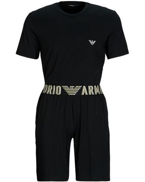 Emporio Armani Pigiami Camicie Da Notte Short Pyjamas Set - Nero