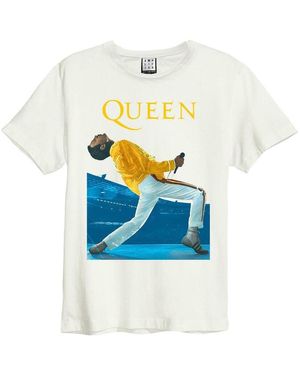 Amplified T-shirt Freddie Mercury Triangle - Bleu