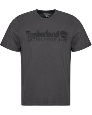 Timberland T-Shirt Korte Mouw Embroidered Tee Established 1973 - Zwart
