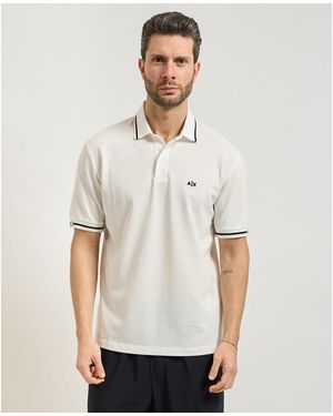 EAX Polo Polo AX en piqué de coton - Neutre