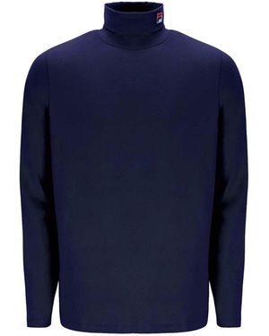 Fila T-Shirt Lange Mouw 19Th Classic Roll Neck T-Shirt - Blauw