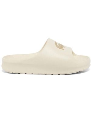 Lacoste Baskets Claquettes Serve Slide 2.0 – Beige – Style Chu - Blanc