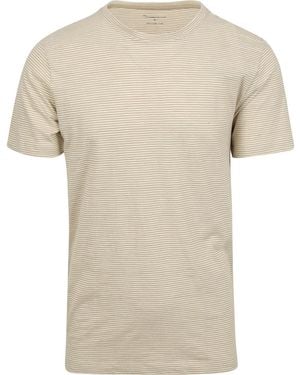 Knowledge Cotton T-Shirt T-Shirt Rayures - Neutre