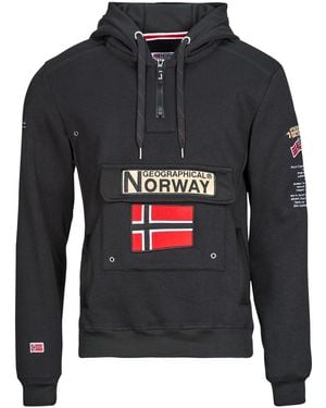 GEOGRAPHICAL NORWAY Felpe Con Cappuccio Gymclass - Grigio