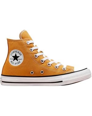 Converse Baskets montantes Baskets chuck taylor all star hi cuir - Marron