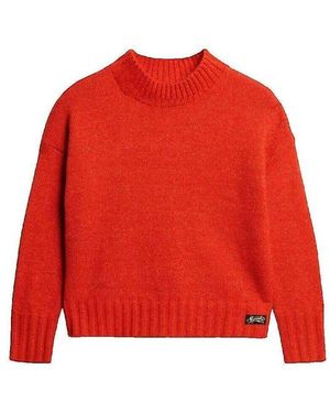 Superdry Pull Pull Essential col roulé - Rouge