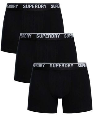 Superdry Caleçons Lot de 3 boxers en coton biologique - Noir