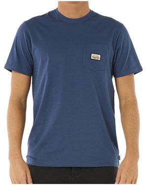 Rip Curl Polo _M_SURF PARADISE BADGE TEE UPDATE - Bleu