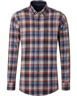 CASA MODA Chemise Chemise Herringbone Multicolour A Carreaux - Bleu