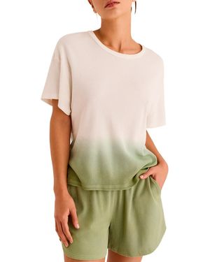 Selmark Ensembles De Pyjama Pyjama Short T-Shirt Homewear P118 - Vert