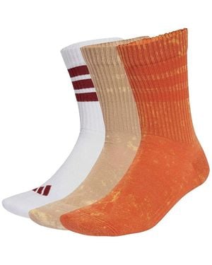 adidas Chaussettes Chaussettes Stonewash Lot De 3 Paires En Coton Doux - Orange