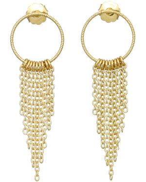 Orusbijoux Boucles oreilles Boucles D'oreilles En Argent Doré Inca - Métallisé