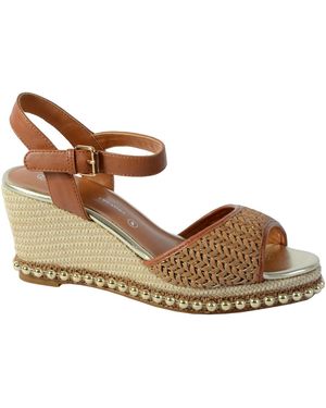 The Divine Factory Sandales Sandale Compensee - Marron