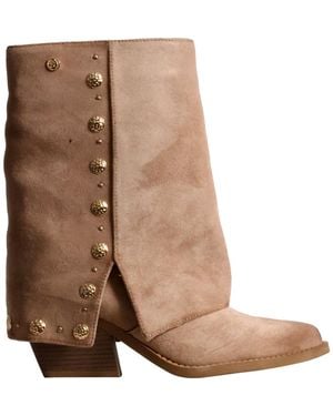 Xti Boots Bottine À Zip - Marron