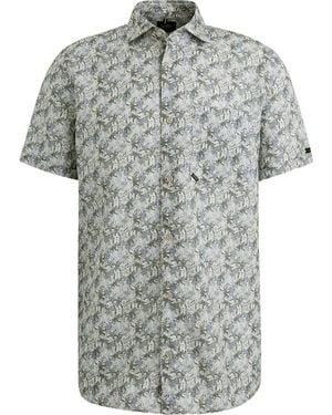 Vanguard Chemise Chemise Short Sleeve impression Bleu Vert - Gris