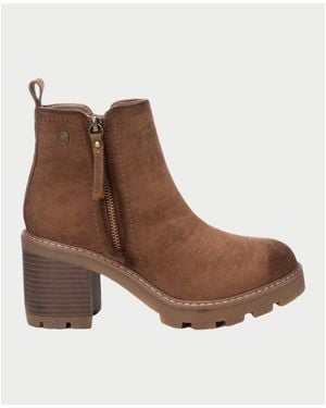 Refresh Bottes Bottines Basses En Daim Pour Femme - Marron