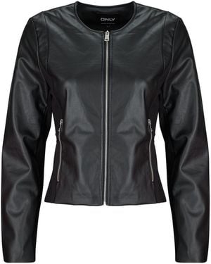 ONLY Veste Onlbitten Mix Faux Leather - Noir