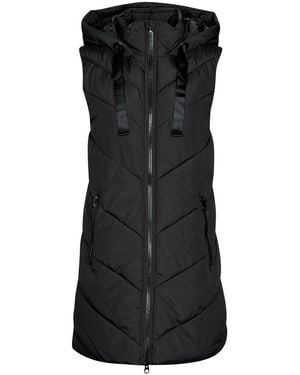 Jdy Piumino Skylar Padded Hood Waistcoat Otw - Nero
