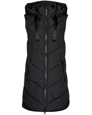 Jdy Piumino Skylar Padded Hood Waistcoat Otw - Nero