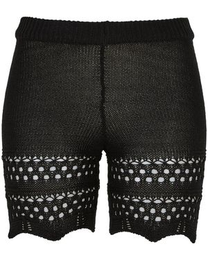 Urban Classics Short Short tricot au crochet - Noir