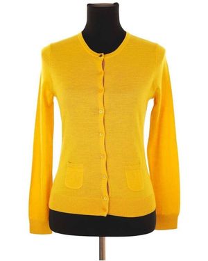 Maliparmi Gilet Cardigan en laine jaune