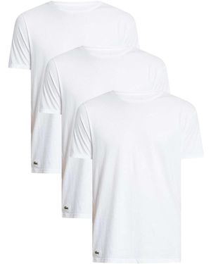 Lacoste Pyjama's Nachthemden Set Van 3 Crew-Lounge-T-Shirts - Wit
