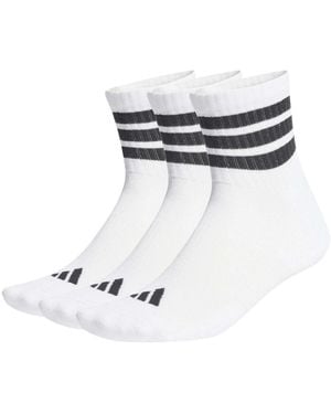 adidas Chaussettes De Sports 3S Ess C Mid 3P - Blanc