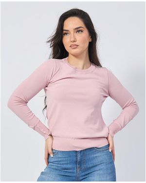 SETTE/MEZZO T-shirt T-shirt Settemezzo avec côtes - Rose