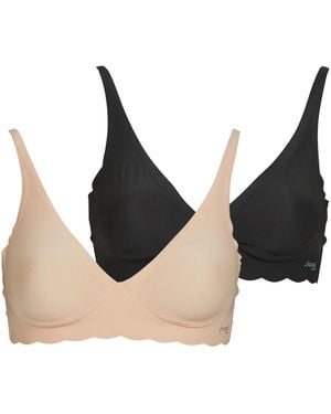 Sloggi Bralettes/Zonder Beugel Zero Microfibre 2.0 Soft Bra Pack De 2 - Zwart