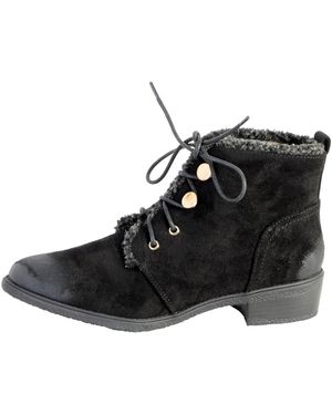 The Divine Factory Boots Bottine Lacet - Noir