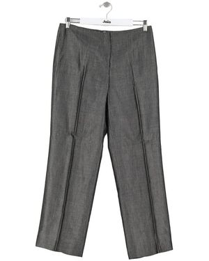 Tahari Pantalon Pantalon droit en laine gris
