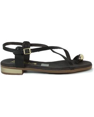 Aplauso Sandales plates 5587 - Noir