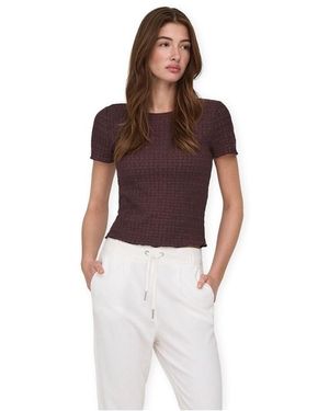 ONLY T-shirt Noos Top Ilse - Deep Mahogany - Rouge