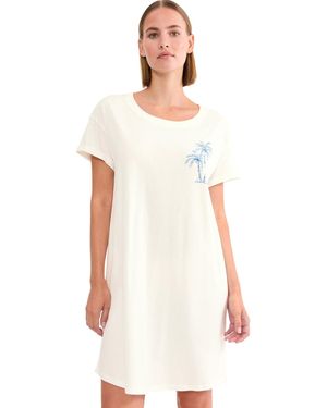 Triumph Pyjamas Chemises De Nuit Chemise De Nuit Manches Courtes Mindful - Blanc