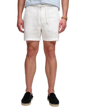 Superdry Short Short Merchant Linen - Blanc