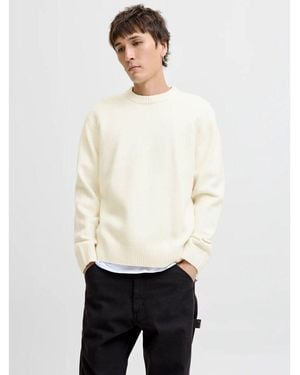 Jack & Jones Pull 12282728 Norrebro-Sea Salt - Blanc