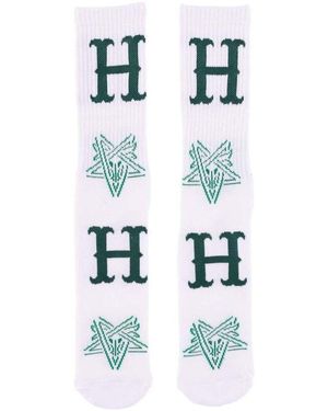 Huf Socquettes Duality Sock X Thrasher - Blanc