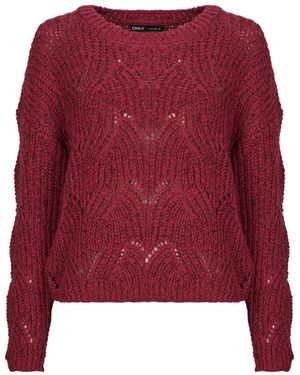 ONLY Pull ONLHANJA LS GLITTER - Rouge