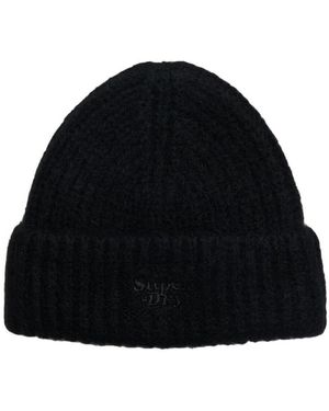 Superdry Bonnet Rib Knit Beanie - Noir