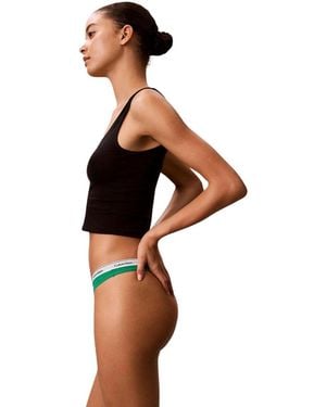 Calvin Klein Culottes & slips THONG 5 PK LV00QD5221 - Marron