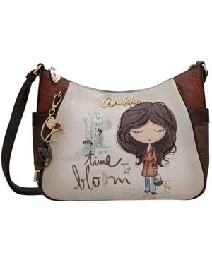 ANEKKE Sac Bandouliere Sac Tulip - Marron