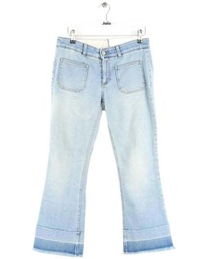 Stella McCartney Jeans flare / larges Jean en coton bleu