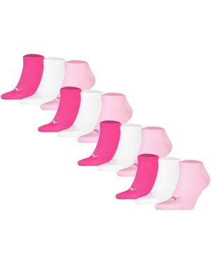 PUMA Chaussettes unisexe Chaussettes Paquet de 12 Sneaker Plain 12P - Rose