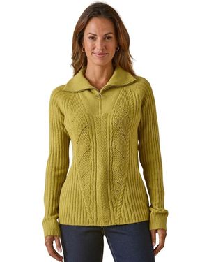 Daxon Pull by - Pull col camionneur zippé - Vert