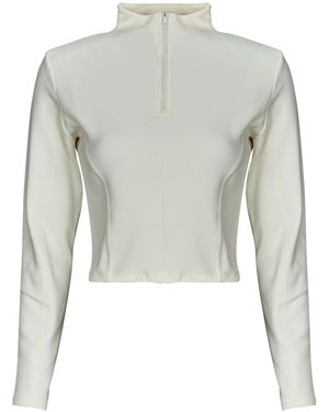 Converse Camicetta Half-Zip Mock Neck Long Sleeve Top - Grigio