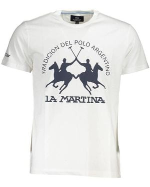 La Martina T-Shirt Xmr011Js206_C0De6C7 - Blanc